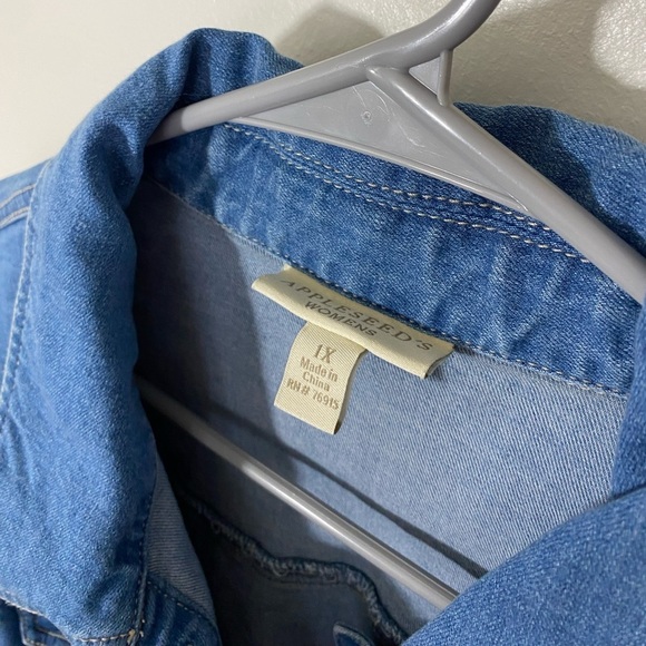 Appleseed’s Womens 1X Blue Denim Jacket - Picture 3 of 4